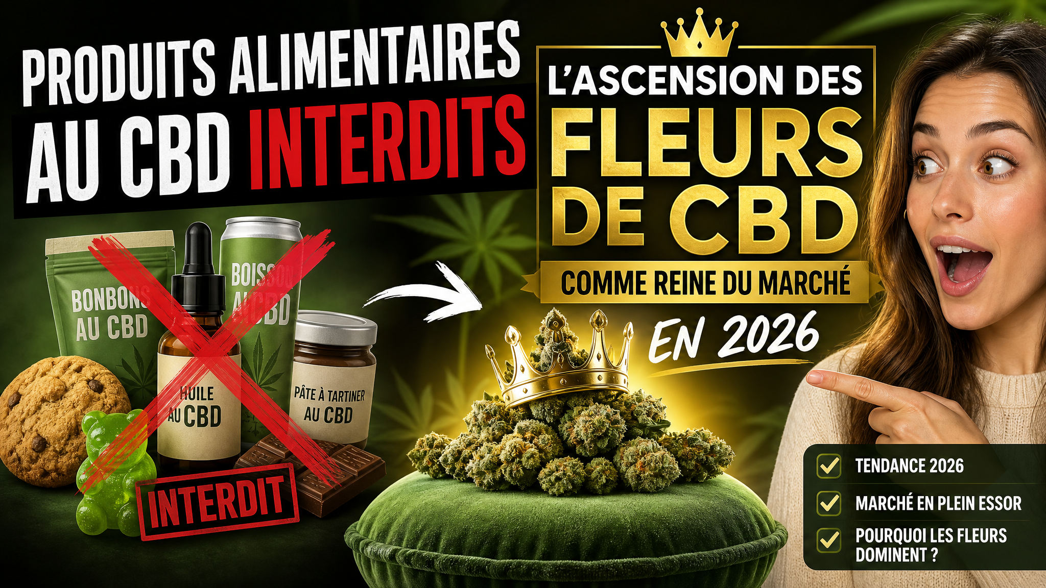 Produits alimentaires au CBD interdits : l’ascension des fleurs de CBD comme reine du marché en 2026