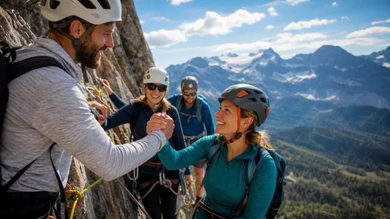 Team building en montagne : escalade, via ferrata et cohésion d&rsquo;équipe en altitude