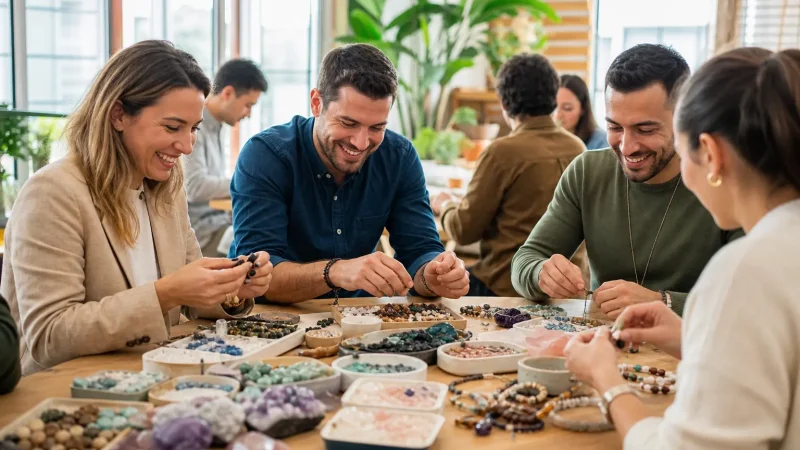Atelier minéraux et pierres : une animation créative et apaisante pour votre équipe